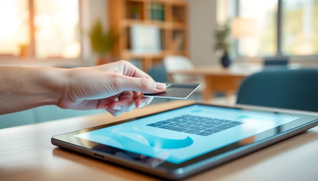 카드깡을 통한 현금 융통 거래를 상징하는 신뢰감 있는 장면 이미지