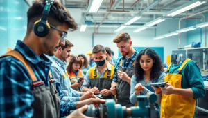 Explore trade schools in southern California with students engaged in hands-on training and vibrant learning environments.