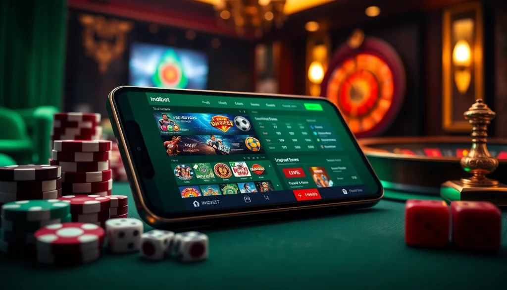 Experience the thrill of betting with the Indibet APK on a luxurious mobile interface featuring live scores.