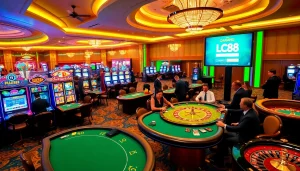 Experience the thrill of lc88 đăng nhập at a luxurious casino filled with vibrant gaming activities.