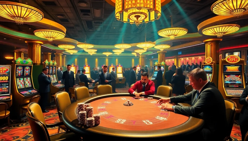 S88vip players strategizing at a high-stakes poker table in a luxurious casino setting.