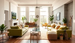 Showcase of home renovation highlighting a modern living room transformation with stylish decor.