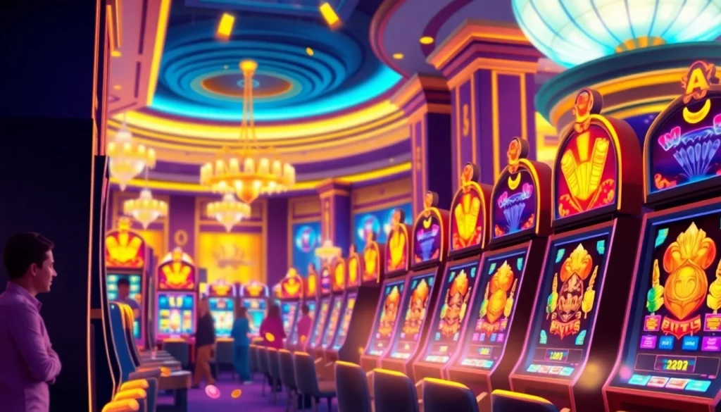 Petanitoto menghadirkan slot mesin berkilau dalam suasana kasino yang menggembirakan.