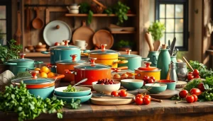 Showcase of kitchenware gift ideas NZ arranged beautifully on a rustic table with natural decor.