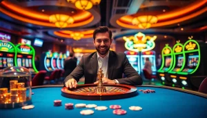 Experience the excitement of Netwin gaming with vibrant roulette and slot machines.