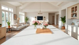 Captivating home renovation showcasing a modern kitchen with inviting decor elements.