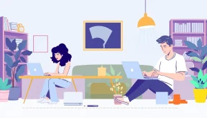 Explorar side hustles online con personas trabajando en proyectos desde casa.