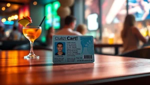 Showcase of Club21 fake ids on a stylish table, highlighting scannable features and holograms.