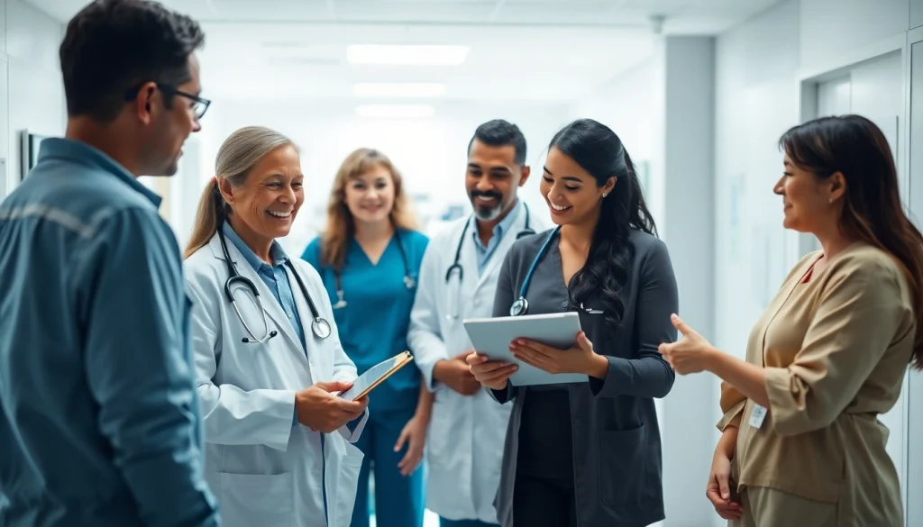 Visit https://tweestedenziekenhuis.nl to see a caring healthcare team assisting patients in a warm environment.