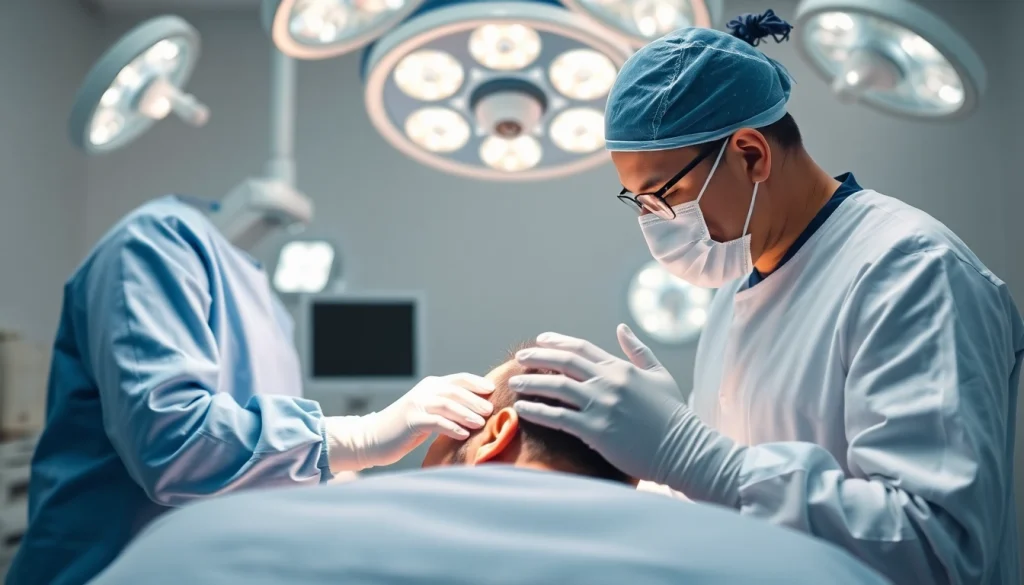 Hair transplant london surgery in a modern clinic with professional staff