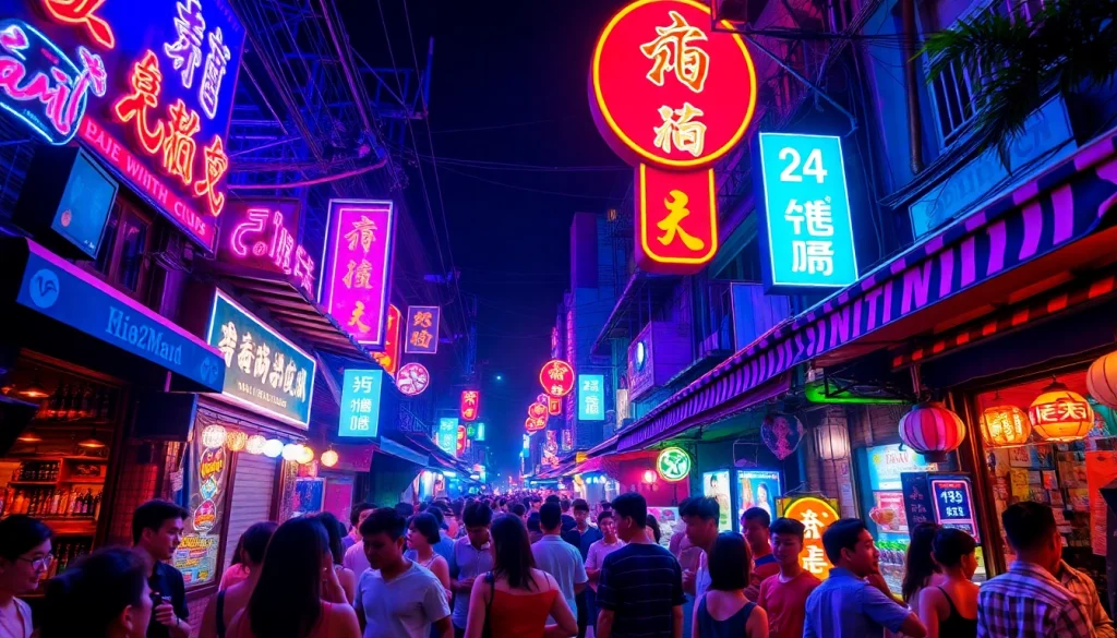 Experience the vibrant 베트남밤문화 with a lively nightlife scene full of dynamic bars and joyful crowds.