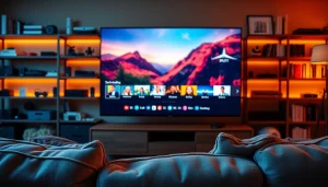 Stream IPTV seamlessly with https://bosstv.ca in a cozy, tech-savvy living room setup.