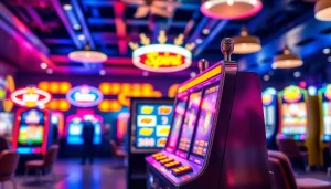 Menangkan permainan slot di walettoto dengan suasana kasino yang ramai dan menarik.