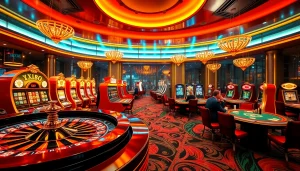 Enjoy the excitement of xx88 at a luxurious casino featuring vibrant slot machines.