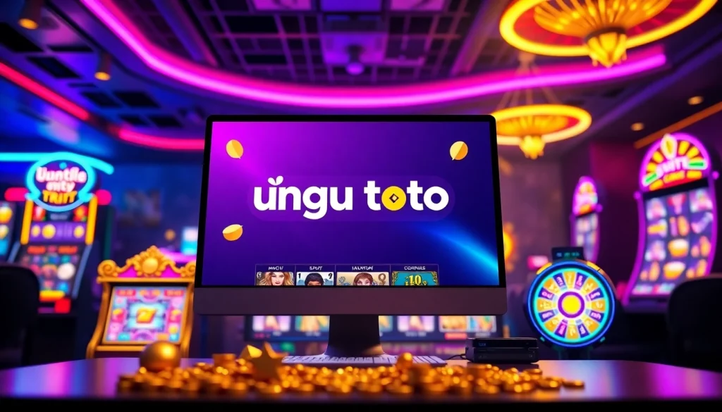 Menampilkan antarmuka situs ungu toto yang menarik untuk permainan slot online.