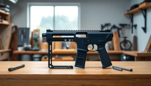 Assemble a pf940v2 glock 17 frame kit in a well-lit workshop with tools.