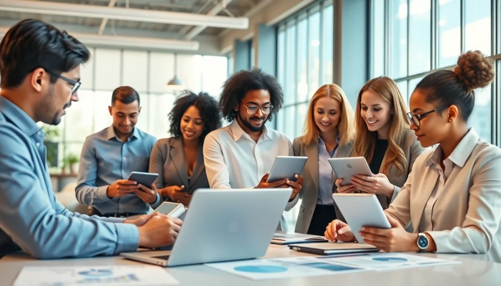 글로우넥시스에서 비즈니스 전문가들이 지식을 공유하는 장면