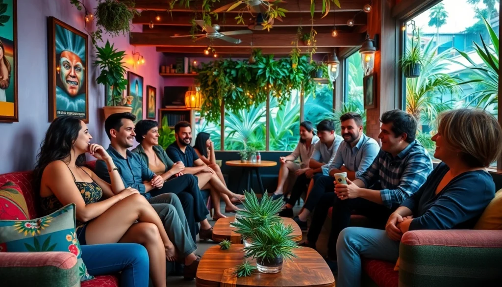 Experience the vibrant atmosphere at Social club Lloret de Mar with diverse guests enjoying their time.