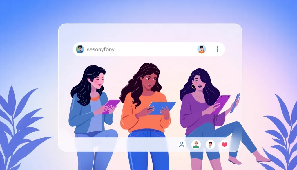 Search OnlyFans by username with an engaging digital interface showcasing diverse users.