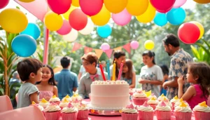 Celebrate a joyful Singapore birthday party with colorful decorations and a cheerful atmosphere.