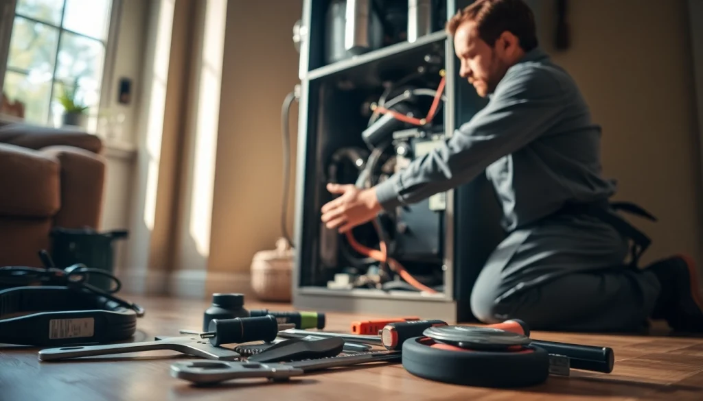 Expert technician performing furnace repair bedford ny, ensuring warmth and comfort.