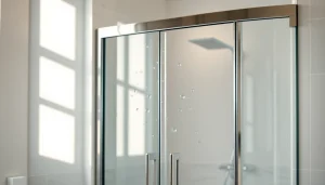 Elegant shower doors uk enhancing a modern bathroom's ambiance with sleek design and quality materials.