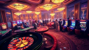 Players engaging in thrilling html porn games at an upscale casino gaming table.
