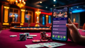 S8 Casino exciting gameplay with poker chips and roulette wheel in a luxurious setting.