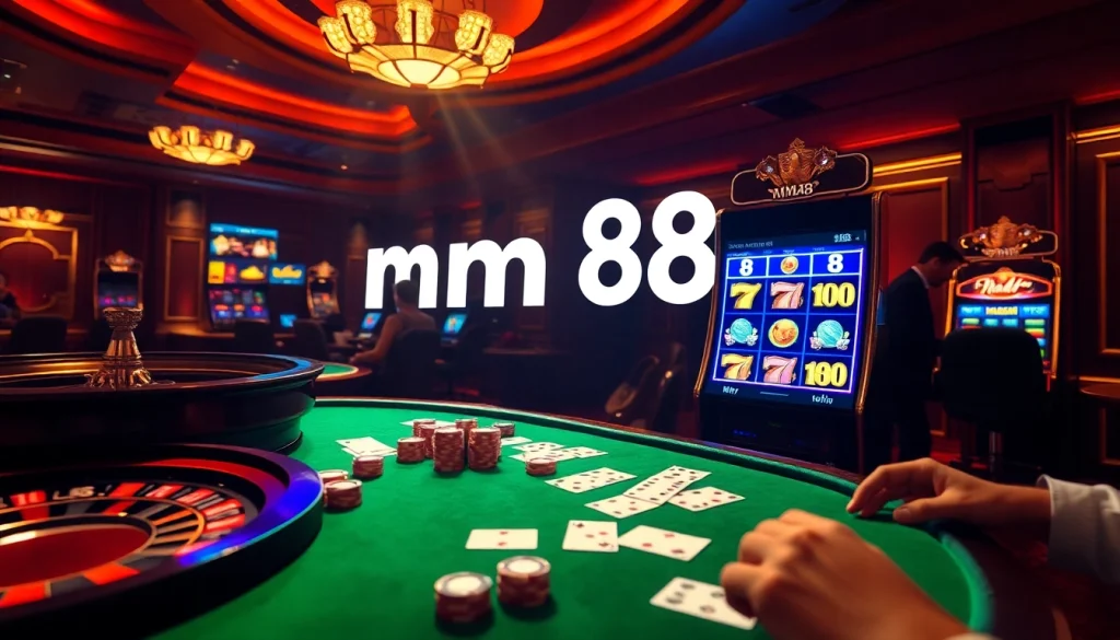 Experience the thrilling vibes of mm 88 as players engage in exciting gambling activities.