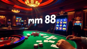 Experience the thrilling vibes of mm 88 as players engage in exciting gambling activities.