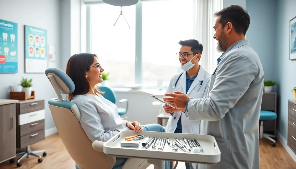 Orthodontist discussing 歯並び 矯正 おすすめ treatment options in a modern clinic