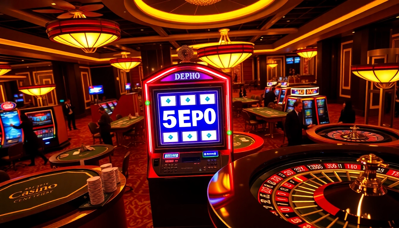Rasakan permainan slot Depo 5K yang mendebarkan di meja kasino kelas atas.