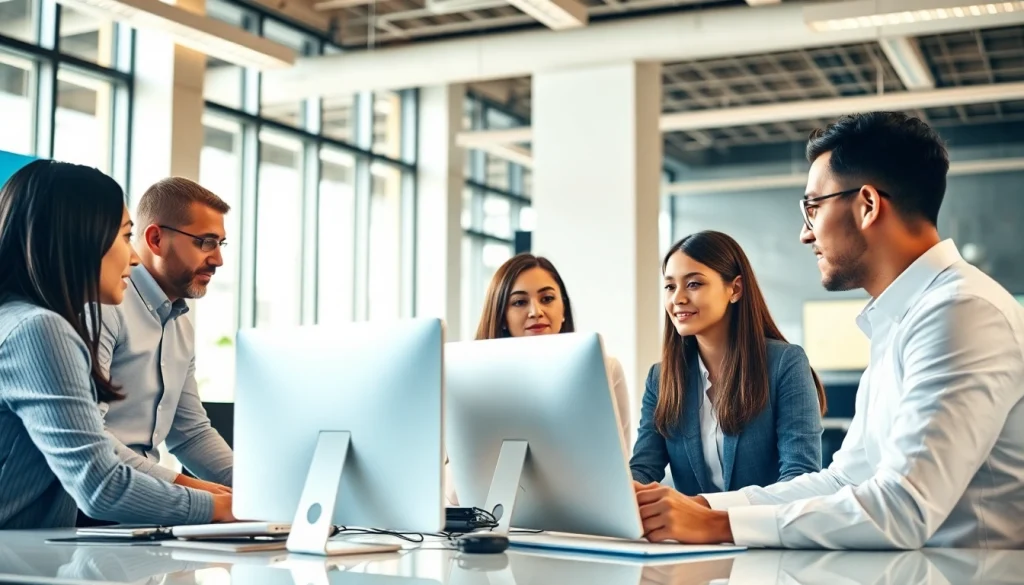 Showcasing IT services washington dc professionals collaborating in a modern office.