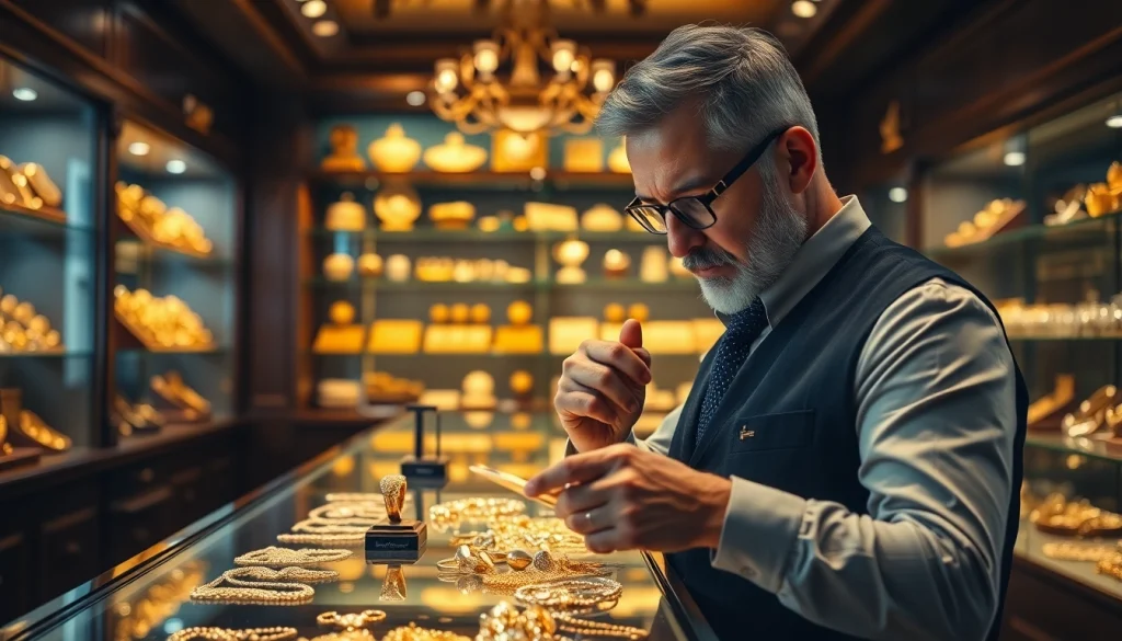 Compro oro roma: Gioielli d'oro e oro in esposizione in un negozio elegante.