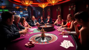 Experience the excitement of winning at https://febet8.com with vibrant casino tables and lively players.