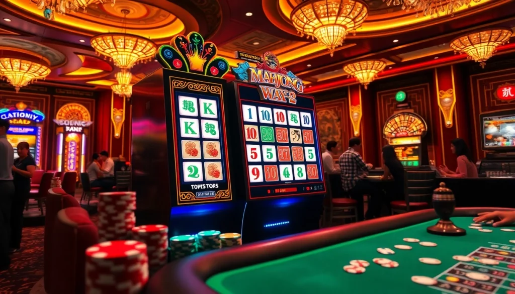 Rasakan kegembiraan permainan slot Mahjong Ways 2, menampilkan permainan kasino yang berwarna-warni dengan simbol-simbol kemenangan.