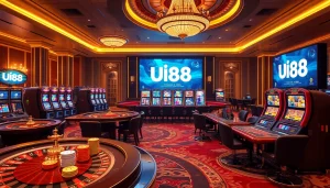 Experience thrilling gameplay at UU88 with vibrant slot machines and stylish casino tables.