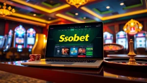 Experience excitement and luxury while betting on Sbobet with colorful casino visuals.