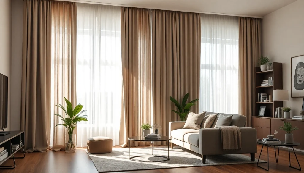 Geniet van verduisterende gordijnen in een gezellige woonkamer met een warmere sfeer.