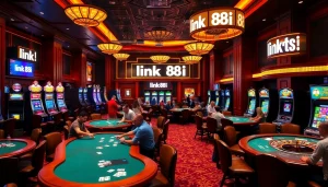 Experience the excitement of gambling with link 88i at vibrant casino tables and slot machines.