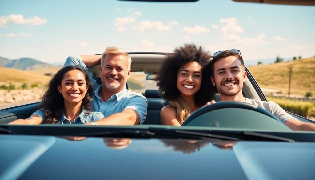 Explore extended auto warranty plans while a family enjoys a memorable road trip in a modern car.