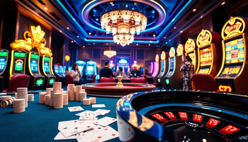 Experience the thrill of playing at hay.win with an elegant poker table and vibrant casino elements.