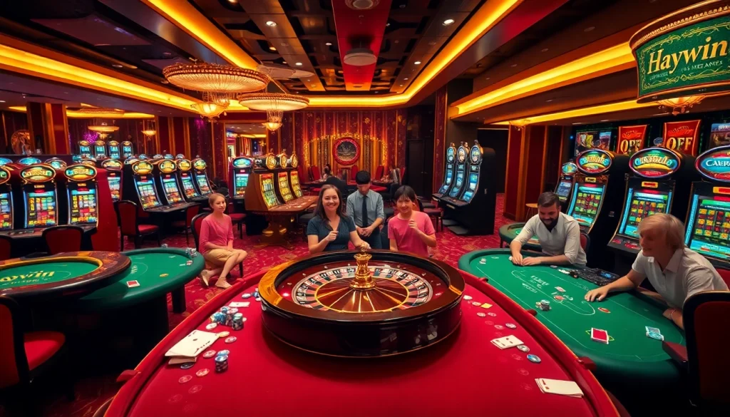 Experience the thrill of Haywin at an upscale casino with exciting poker and roulette games.