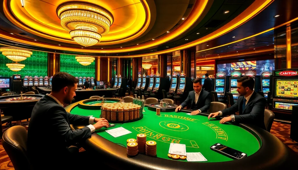 High-stakes poker action at bdjl.org, featuring glamorous players and vibrant casino atmosphere.