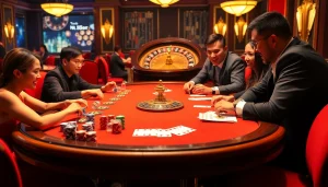 Immerse in thrilling gameplay at 68 game bài casino with exciting poker chips and vibrant atmosphere.
