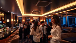 Elegant interior of a shirt room showcasing stylish nightlife atmosphere for gdmc.bio customers.