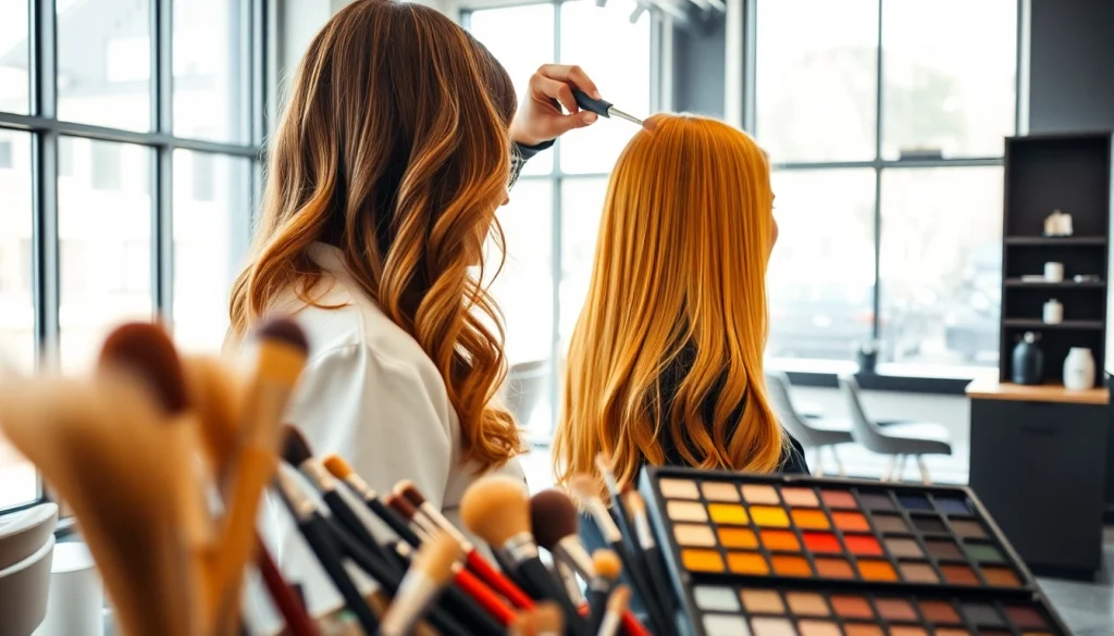 Vopsirea profesională a părului în salon vopsit bucuresti.