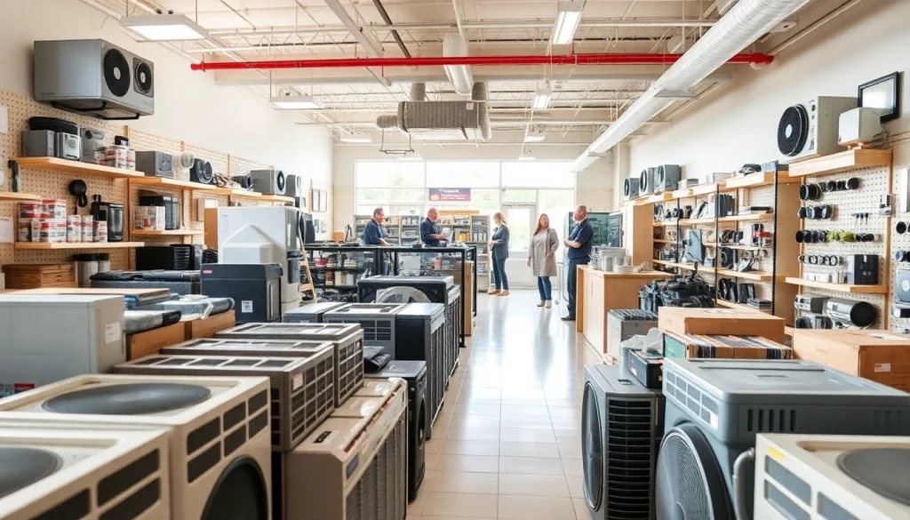 Find reliable Trane parts dealer near me showcasing quality HVAC components in a bright showroom.