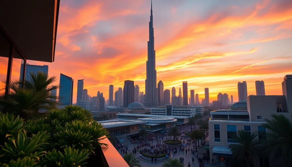 Citylifedubai.com showcases Dubai's iconic skyline at sunset, highlighting modern architecture.