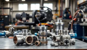 Showcase of custom hydraulic equipment highlighting precision engineering and craftsmanship.